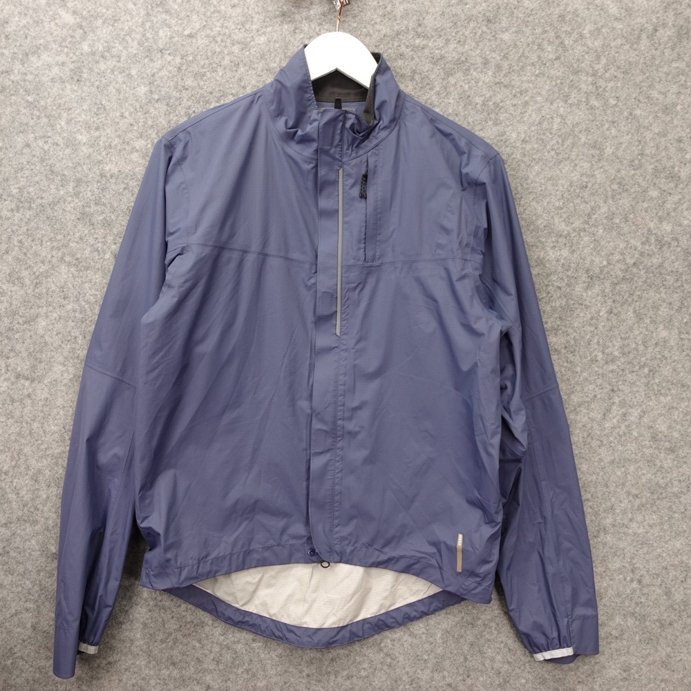REI Co op Rain Jacket Men S Blue Cycling Performance Tech Outdoor Packable Light